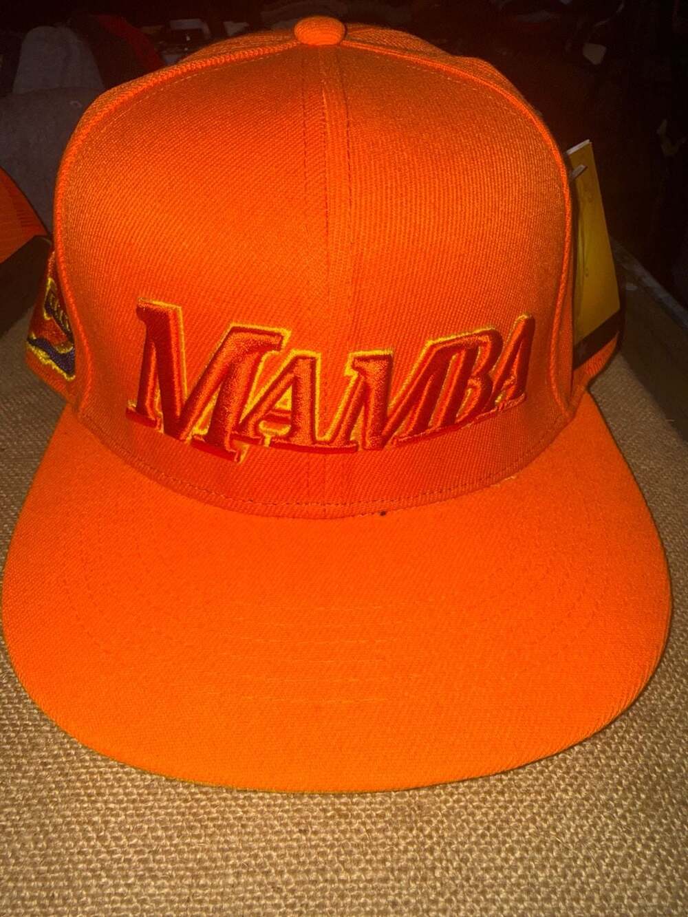 Kobe Bryant Mamba Snapback Hat Orange
